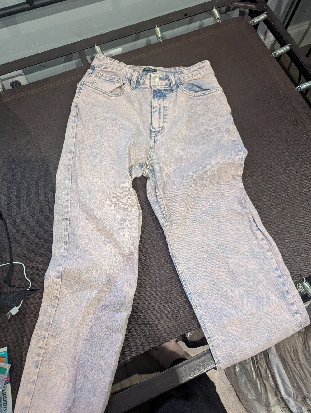 Wild Fable Pink and Blue Relaxed Straight Fit Jeans